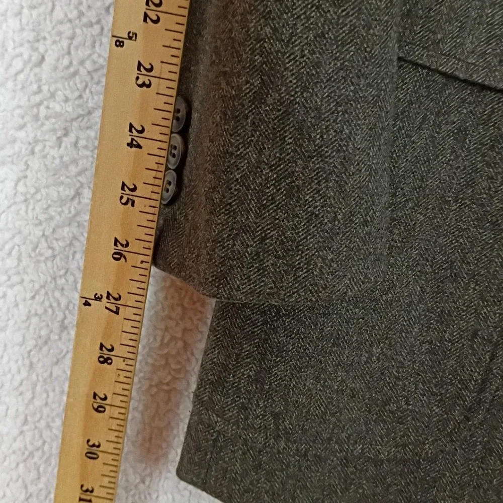 Patagonia Vintage 80s Blazer Mens 44L Gray Herringbone Tweed Sport Coat Rare